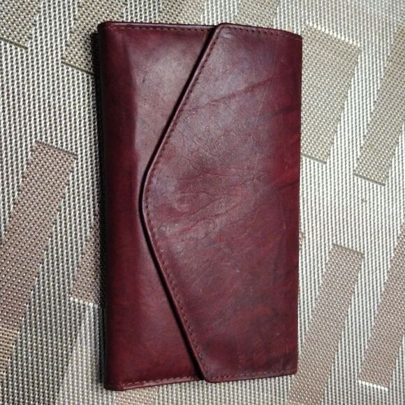 Marshal Burgundy Wallet & Checkbook - Picture 1 of 8